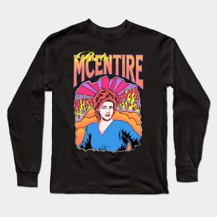 Reba McEntire -  Vintage 80s Style Cartoon Design Long Sleeve T-Shirt